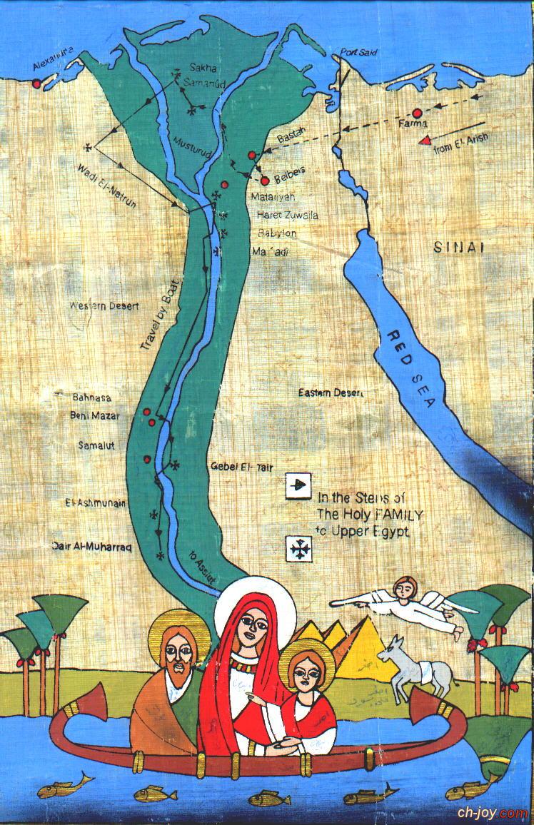      The coming of the Holy Family to Egypt 