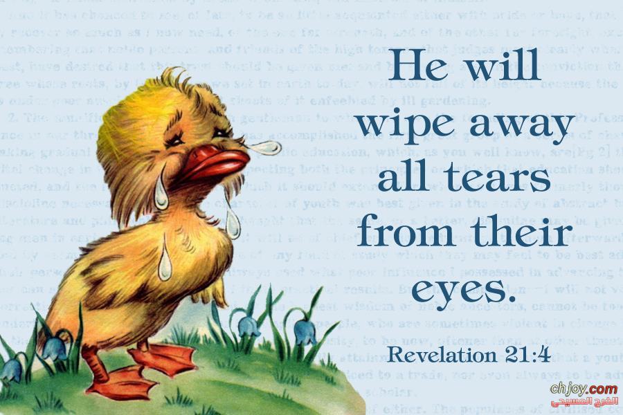 he will wipe away all tears from their eyes 