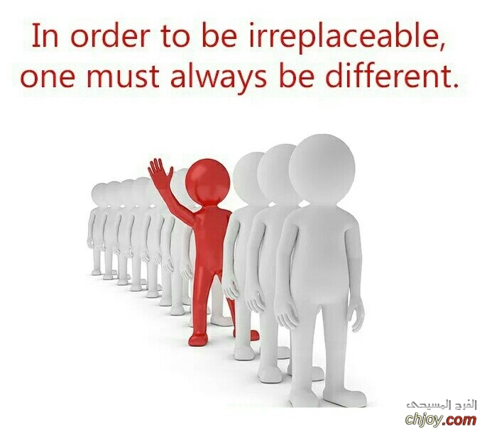 In order to be irreplaceable one must always be different 