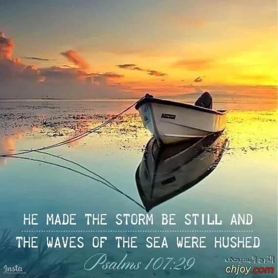 He made the storm be still and the waves of the sea were hushed 