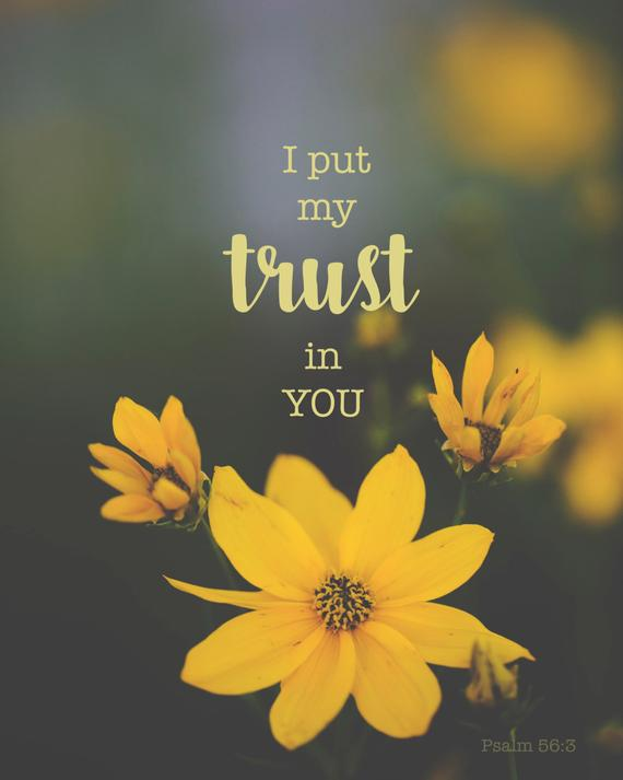 When I am afraid I put my trust in you (Psalm 56:3) 