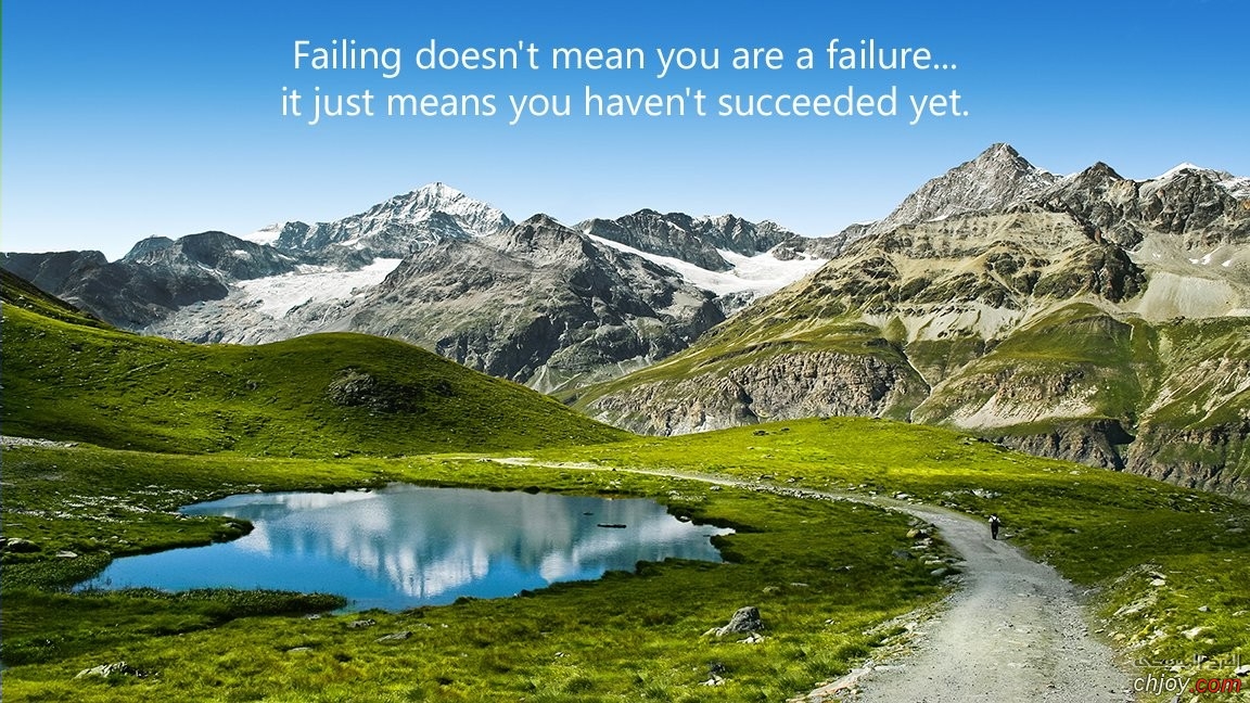 Failing doesn't mean you are a failure 