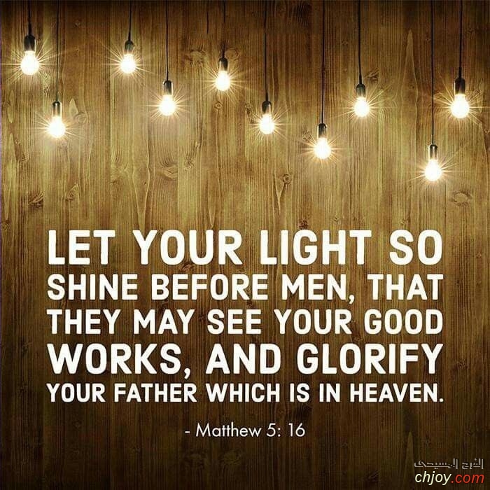 Let your light so shine before men  that they may see your good works 