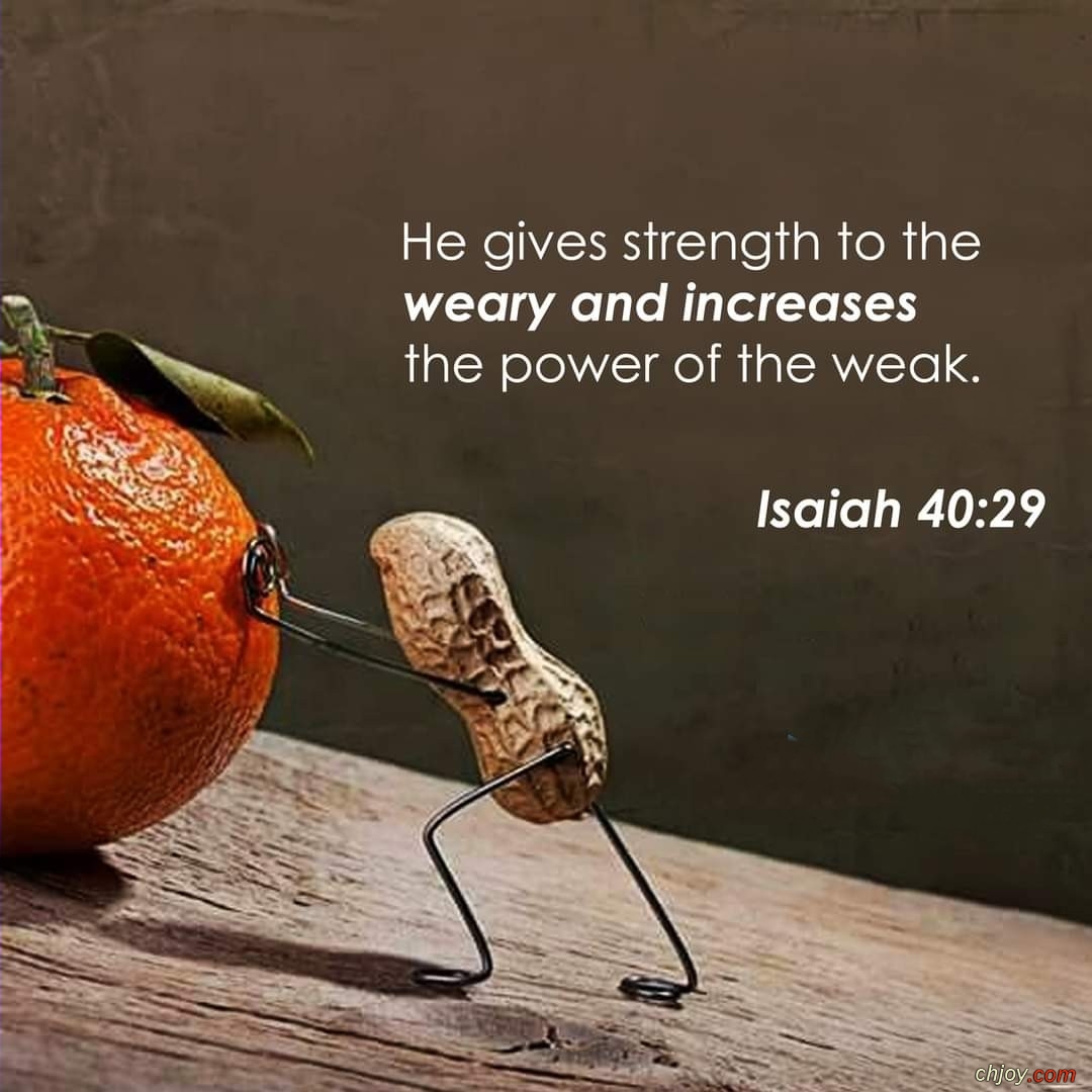 He  gives strength to  the weary 