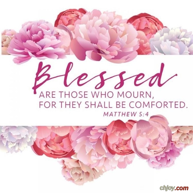 Blessed are those who mourn, for they shall be comforted 