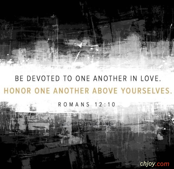 Be devoted to one another in love 