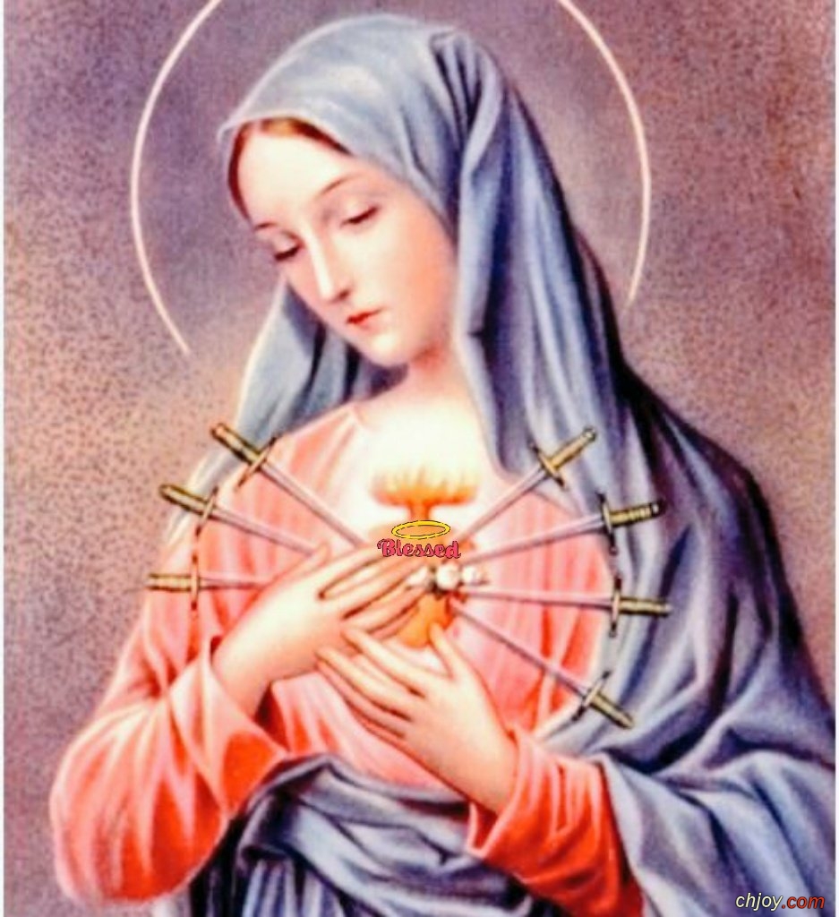 Mother transfixed with the sword, Pray for us 