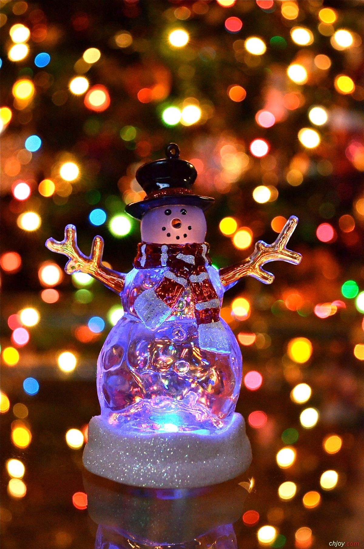 Happy Christmas Glow Snowman 