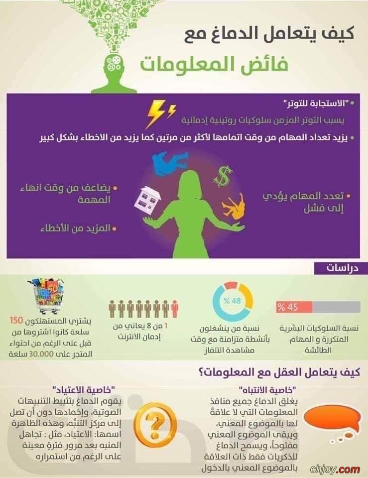 ‏كيف يتعامل الدماغ مع فائض المعلومات. 166239772685641