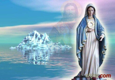 She is the ocean which one must cross in order to reach Jesus. 