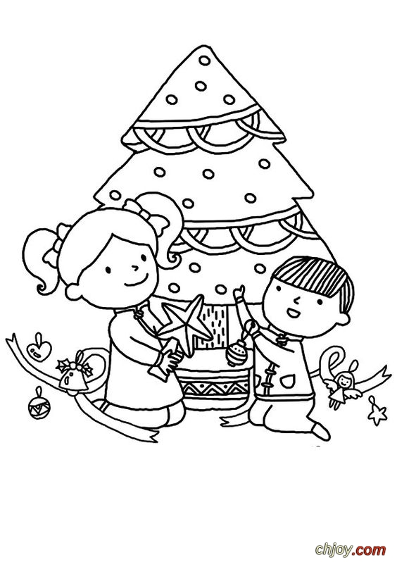 Christmas Coloring with Chjoy    