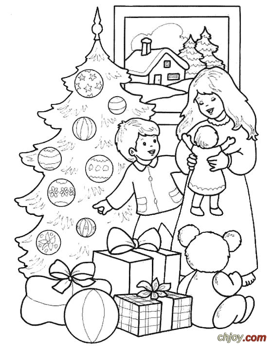 Christmas Coloring with Chjoy    