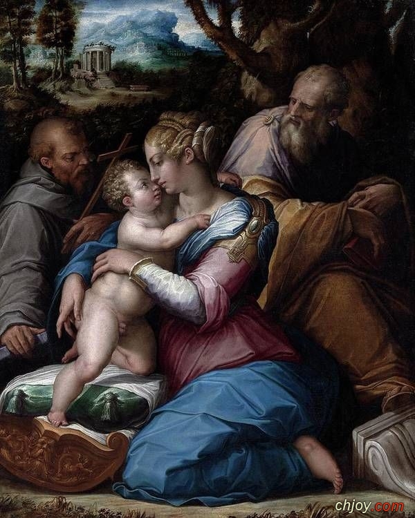 Holy Family with Saint Francis, 1542. 