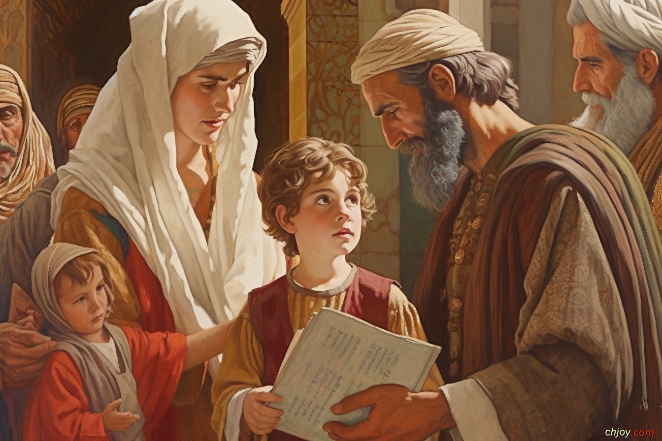 Mary and Joseph finding Jesus teaching in the Temple 